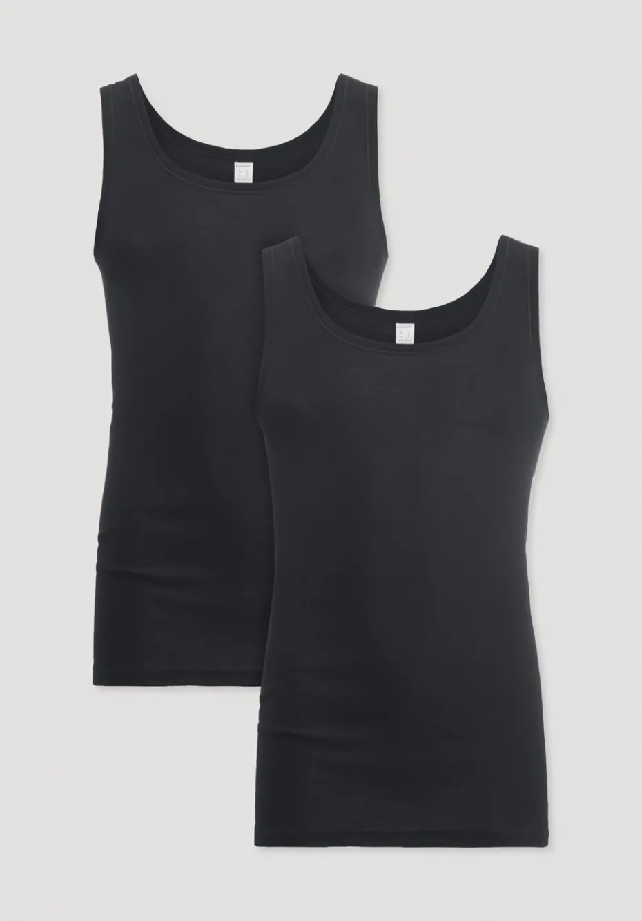 hessnatur Athletic Shirt im 2er-Pack PURE NATURE aus reiner Bio-Baumwolle von schwarz Sale