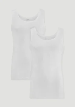 hessnatur Athletic Shirt im 2er-Pack PURE NATURE aus reiner Bio-Baumwolle von naturweiss Discount