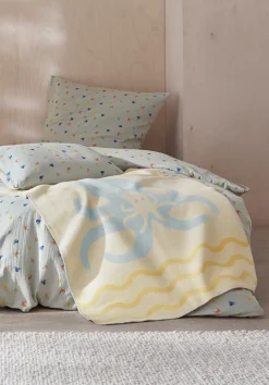 hessnatur Baby & Kinder Decke aus reiner Bio-Baumwolle von nordisch blau Sale
