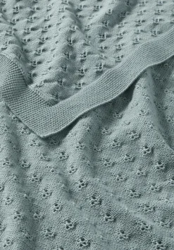 hessnatur Baby Strickdecke aus reiner Bio-Merinowolle von mattgrün Best