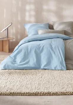 hessnatur Bettwäsche-Set aus Bio-Baumwolle mit Leinen von nordisch blau New
