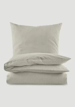 hessnatur Biber Wendebettwäsche-Set Streifen aus reiner Bio-Baumwolle von schilf Discount