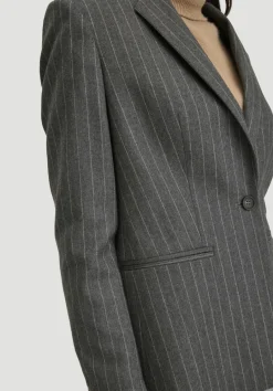 hessnatur Blazer Nadelstreifen Regular aus reiner Schurwolle von anthrazit New