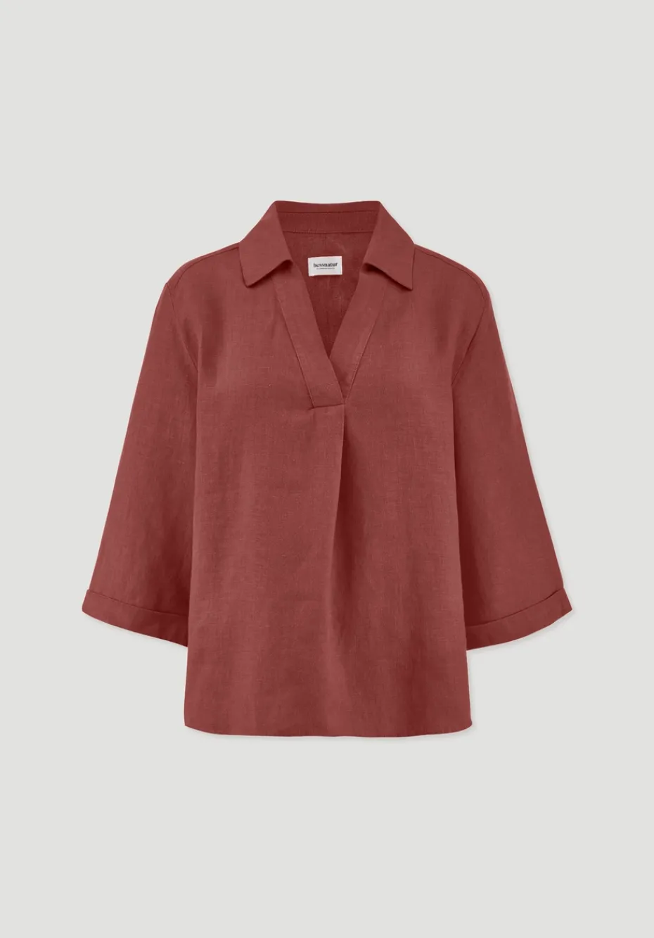 hessnatur Bluse Relaxed aus reinem Leinen von terrakotta Best
