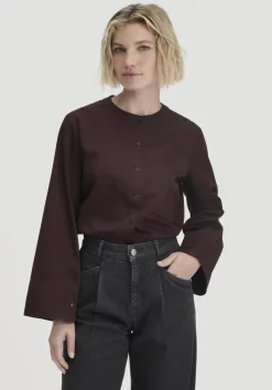 hessnatur Bluse Relaxed aus reiner Bio-Baumwolle von schwarzbeere Discount