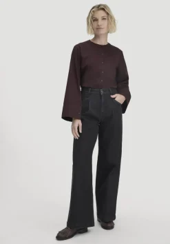hessnatur Bluse Relaxed aus reiner Bio-Baumwolle von schwarzbeere Discount