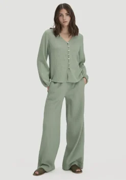 hessnatur Bluse Relaxed aus reiner Bio-Baumwolle von mattgrün Discount