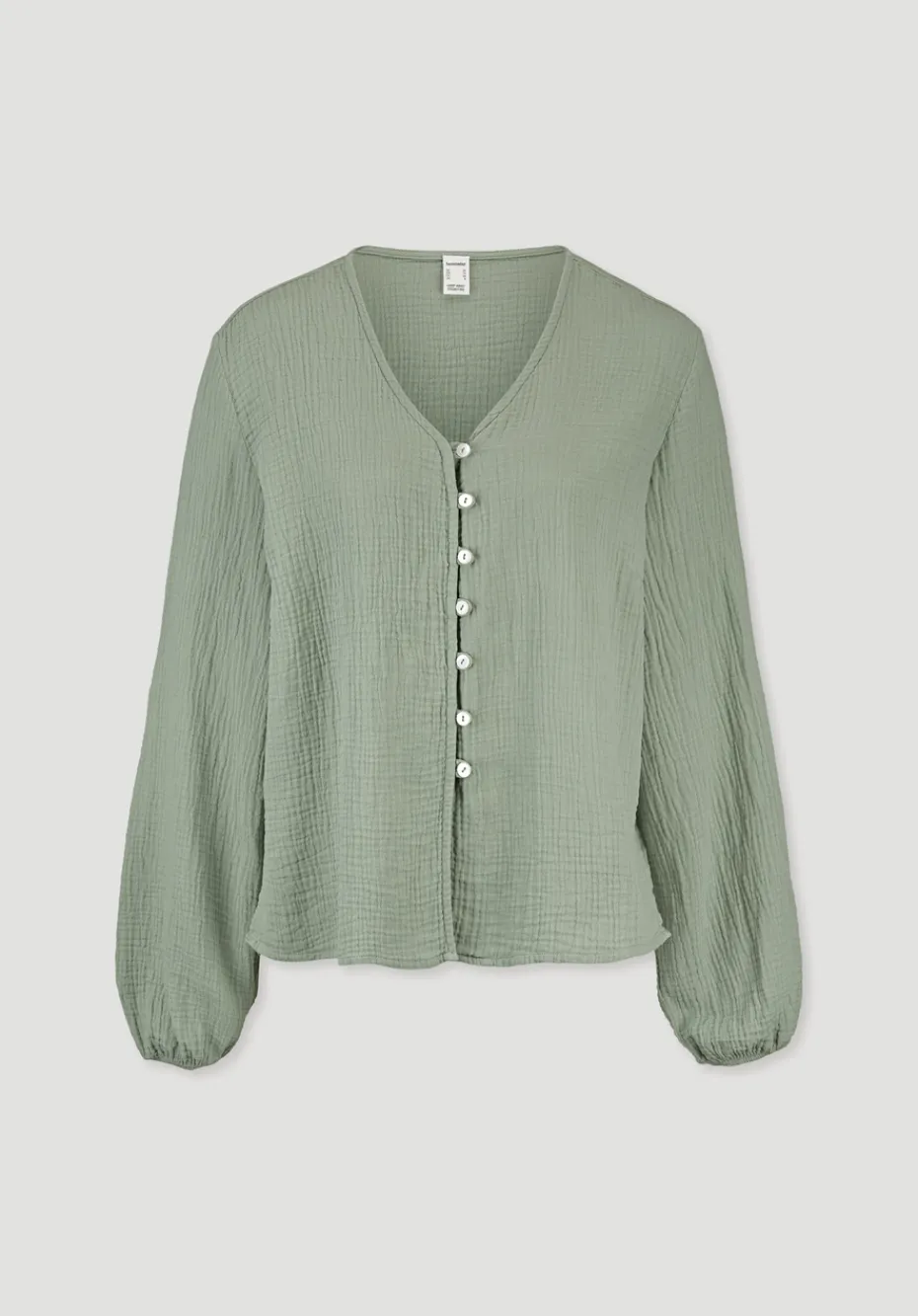 hessnatur Bluse Relaxed aus reiner Bio-Baumwolle von mattgrün Discount