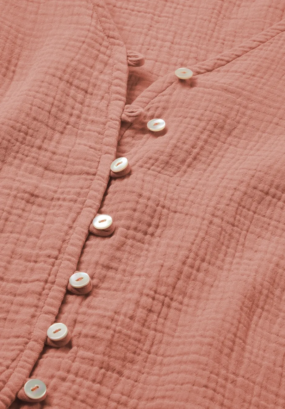 hessnatur Bluse Relaxed aus reiner Bio-Baumwolle von pfirsichrot Clearance