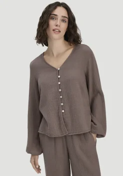 hessnatur Bluse Relaxed aus reiner Bio-Baumwolle von mocca Outlet