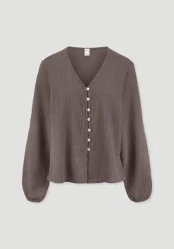 hessnatur Bluse Relaxed aus reiner Bio-Baumwolle von mocca Outlet