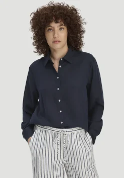hessnatur Bluse Relaxed aus TENCEL™ Lyocell von marine Online