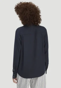 hessnatur Bluse Relaxed aus TENCEL™ Lyocell von marine Online