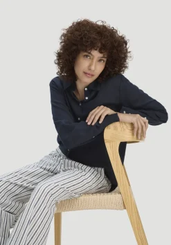 hessnatur Bluse Relaxed aus TENCEL™ Lyocell von marine Online