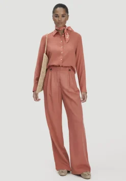 hessnatur Bluse Relaxed aus TENCEL™ Lyocell von pfirsichrot