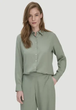 hessnatur Bluse Relaxed aus TENCEL™ Lyocell von mattgrün Best