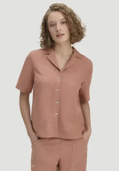 hessnatur Bluse Relaxed aus TENCEL™ Lyocell mit Leinen von rosé Sale