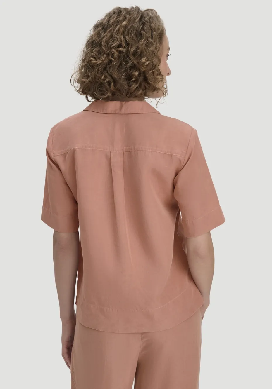 hessnatur Bluse Relaxed aus TENCEL™ Lyocell mit Leinen von rosé Sale