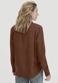 hessnatur Bluse Relaxed aus TENCEL™ Lyocell von dunkles rost Best