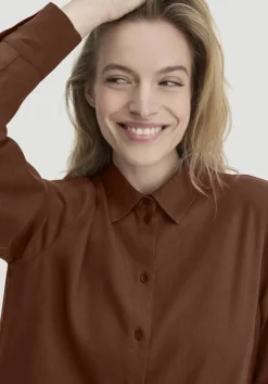hessnatur Bluse Relaxed aus TENCEL™ Lyocell von dunkles rost Best