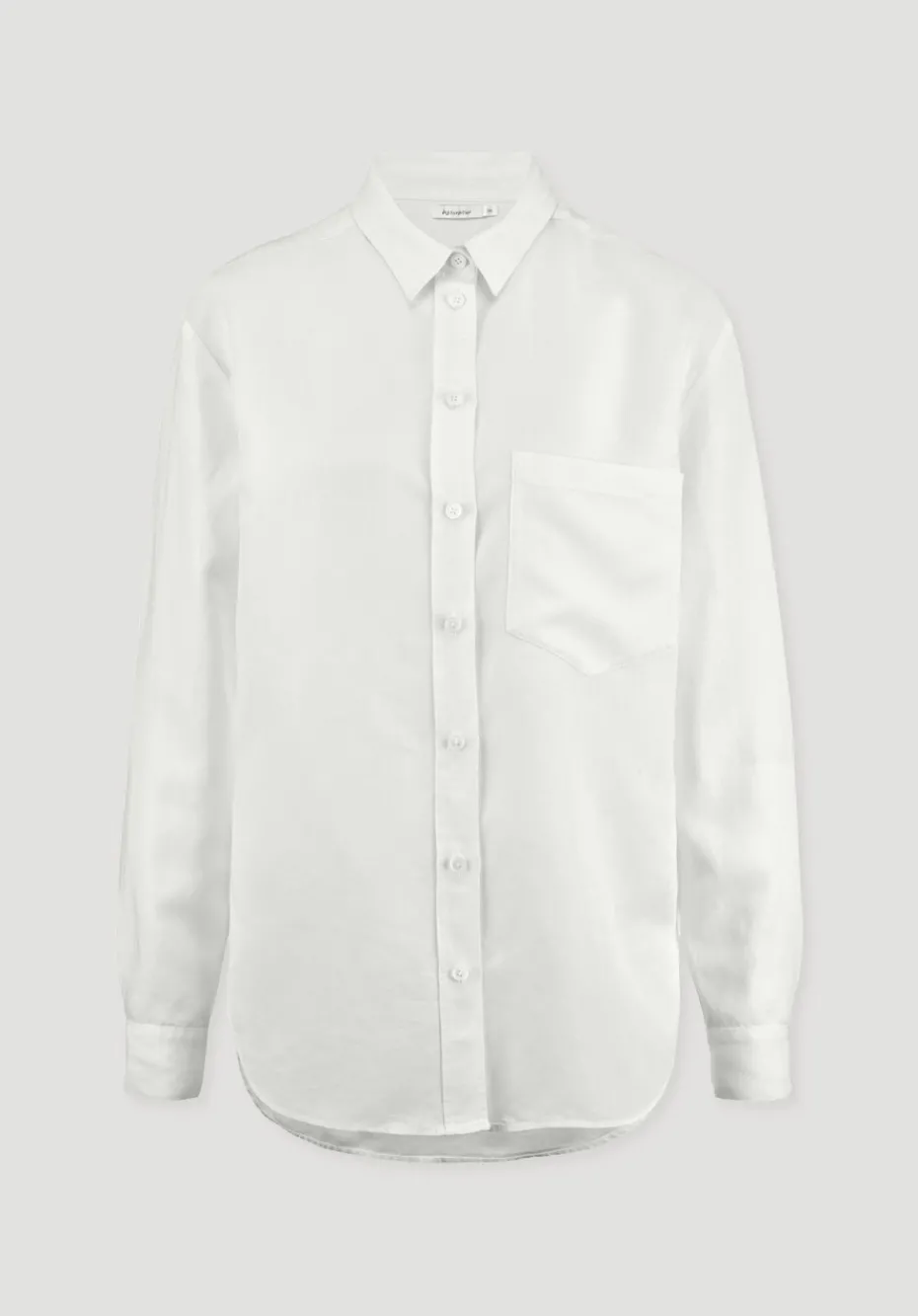 hessnatur Bluse Relaxed aus weichem TENCEL™ Lyocell mit Leinen von naturweiss New