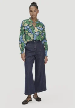hessnatur Bluse Relaxed LIV LEE aus reiner Bio-Baumwolle von seegrün Outlet