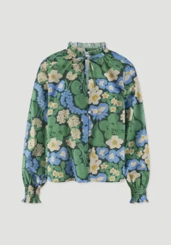 hessnatur Bluse Relaxed LIV LEE aus reiner Bio-Baumwolle von seegrün Outlet