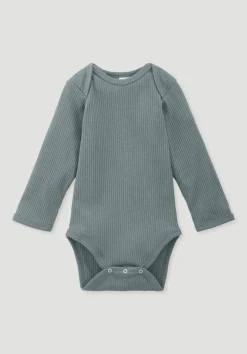 hessnatur Body Langarm aus Bio-Baumwolle mit Bio-Merinowolle von atlantikblau Clearance