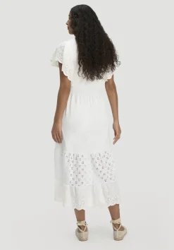 hessnatur Bohemian Jersey Kleid Midi Relaxed aus reiner Bio-Baumwolle von naturweiss New