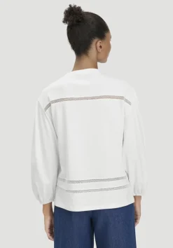 hessnatur Bohemian Lace Longsleeve Oversize aus reiner Bio-Baumwolle von naturweiss Discount