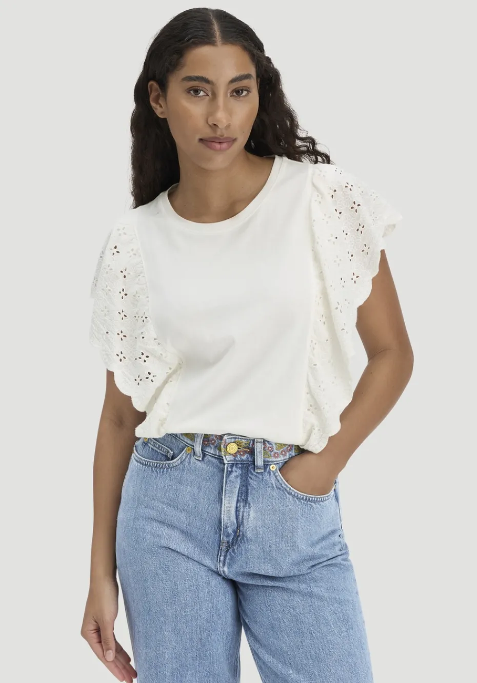 hessnatur Bohemian T-Shirt Regular aus reiner Bio-Baumwolle von naturweiss Clearance