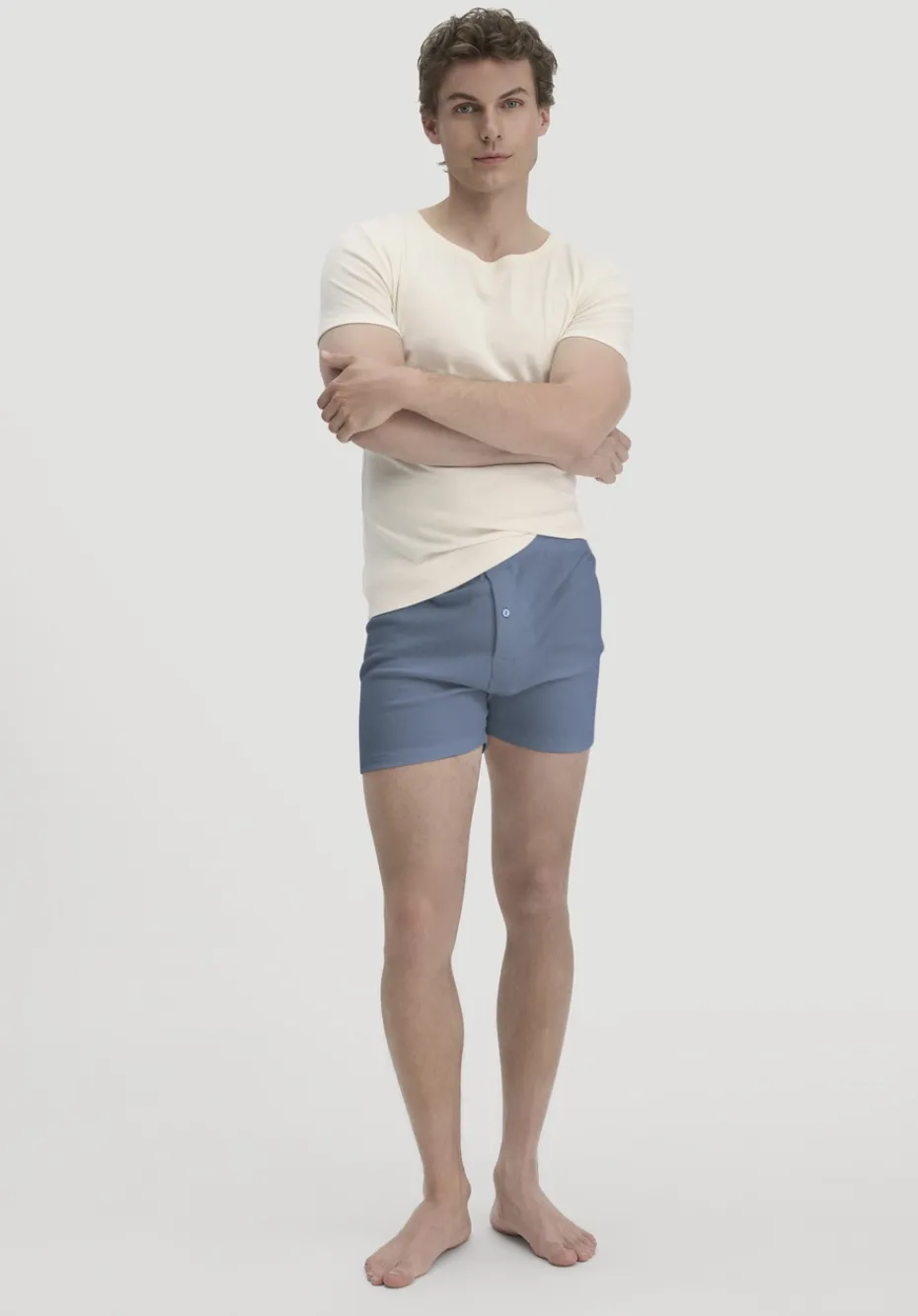 hessnatur Boxershorts aus Bio-Baumwolle mit TENCEL™ Modal von stahlblau Hot