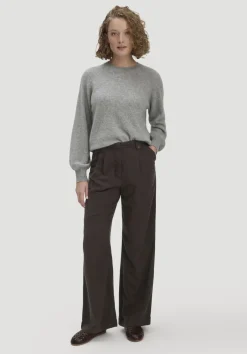hessnatur Bundfalten Hose Wide Leg aus TENCEL™ Lyocell von kakao braun Online