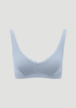 hessnatur Bustier COTTON FEEL LACE aus Bio-Baumwolle von nordisch blau Hot