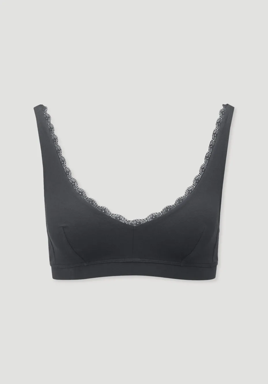 hessnatur Bustier COTTON FEEL LACE aus Bio-Baumwolle von schwarz Sale