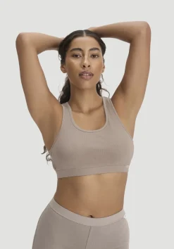 hessnatur Bustier Racerback SOFT RIB aus Bio-Baumwolle von mandelbraun Online