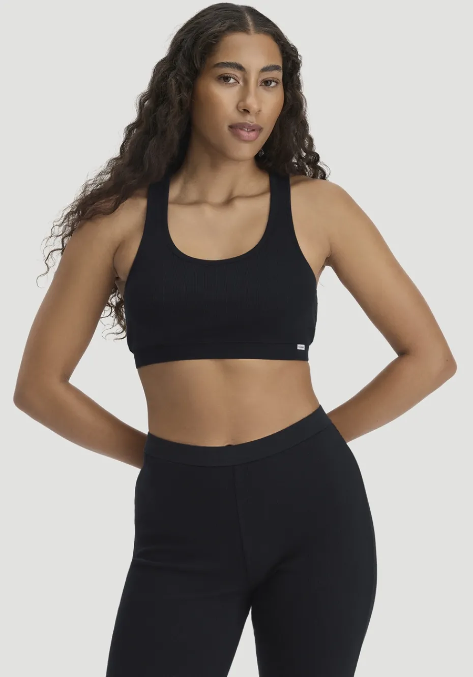 hessnatur Bustier Racerback SOFT RIB aus Bio-Baumwolle von schwarz Clearance