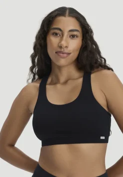 hessnatur Bustier Racerback SOFT RIB aus Bio-Baumwolle von schwarz Clearance