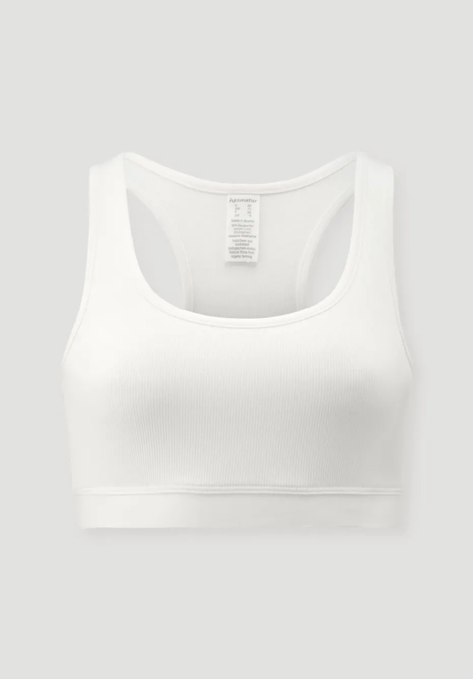 hessnatur Bustier Racerback SOFT RIB aus Bio-Baumwolle von naturweiss Discount