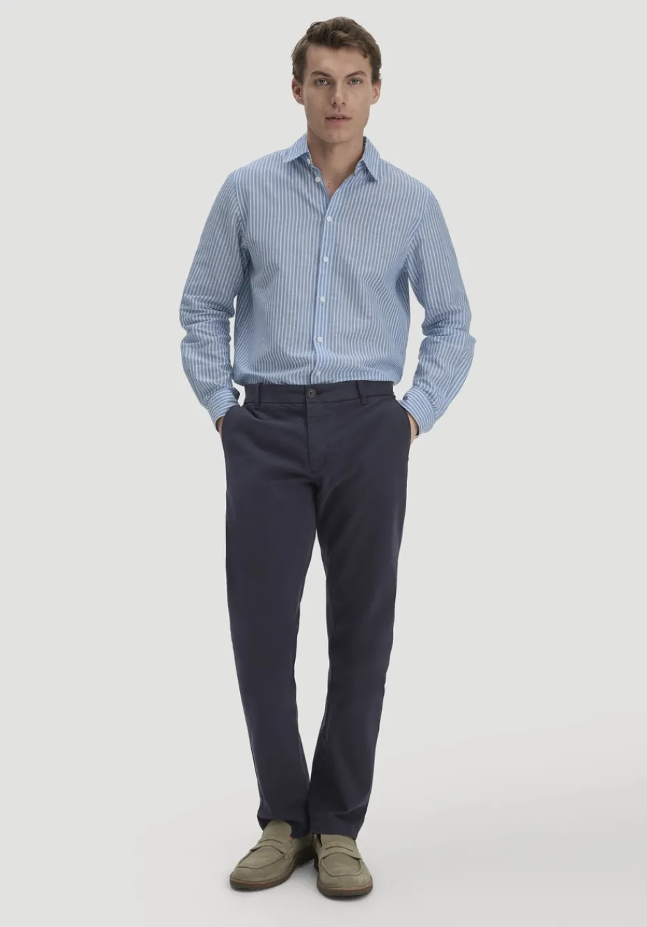hessnatur Chino LENN Regular aus Bio-Baumwolle von marine