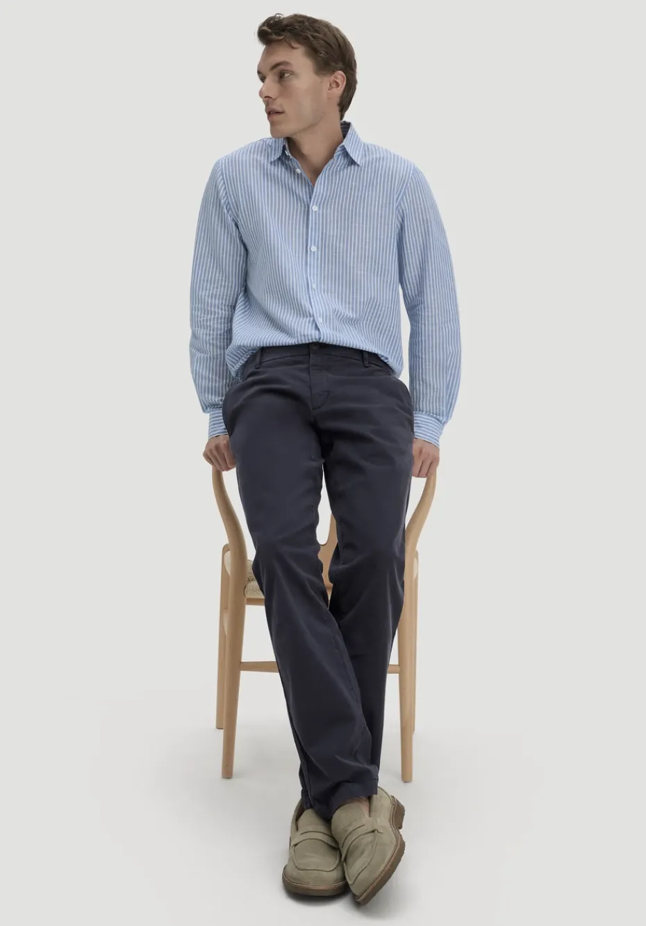 hessnatur Chino LENN Regular aus Bio-Baumwolle von marine