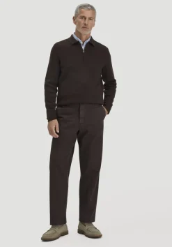 hessnatur Chino RONNEL Relaxed aus reiner Bio-Baumwolle von kakao braun
