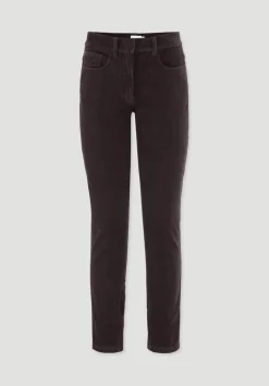 hessnatur Cordhose Slim Leg Regular aus Bio-Baumwolle von schwarzbeere Discount