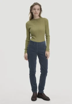 hessnatur Cordhose Slim Leg Regular aus Bio-Baumwolle von dunkles petrol Discount