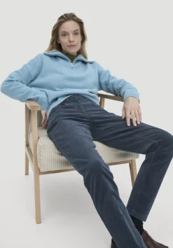 hessnatur Cordhose Slim Leg Regular aus Bio-Baumwolle von dunkles petrol Discount