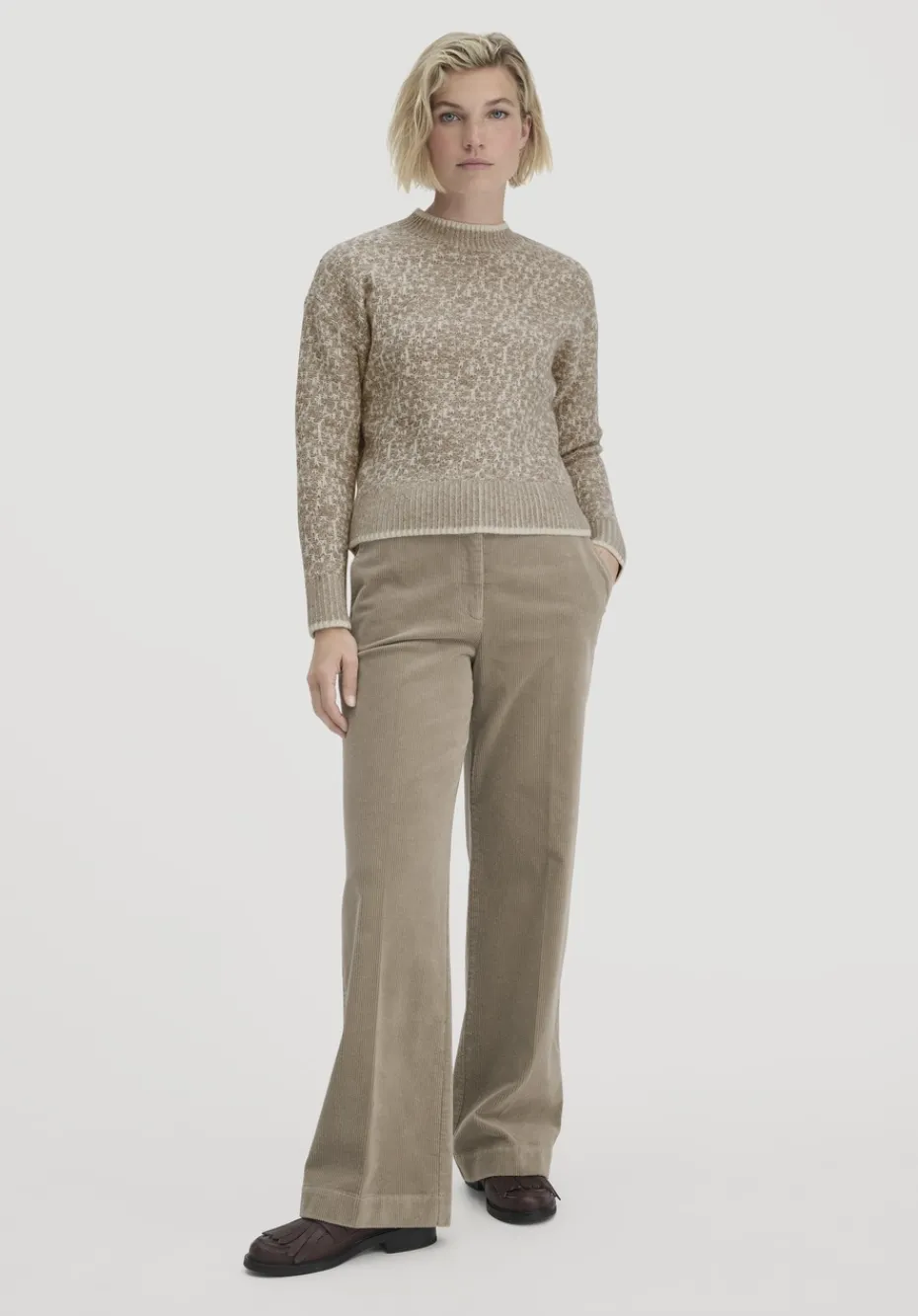 hessnatur Cordhose Wide Leg Relaxed aus Bio-Baumwolle von beige New