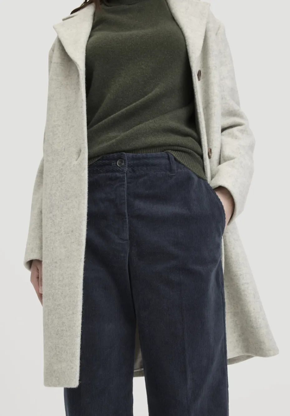 hessnatur Cordhose Wide Leg Relaxed aus Bio-Baumwolle von marine Online