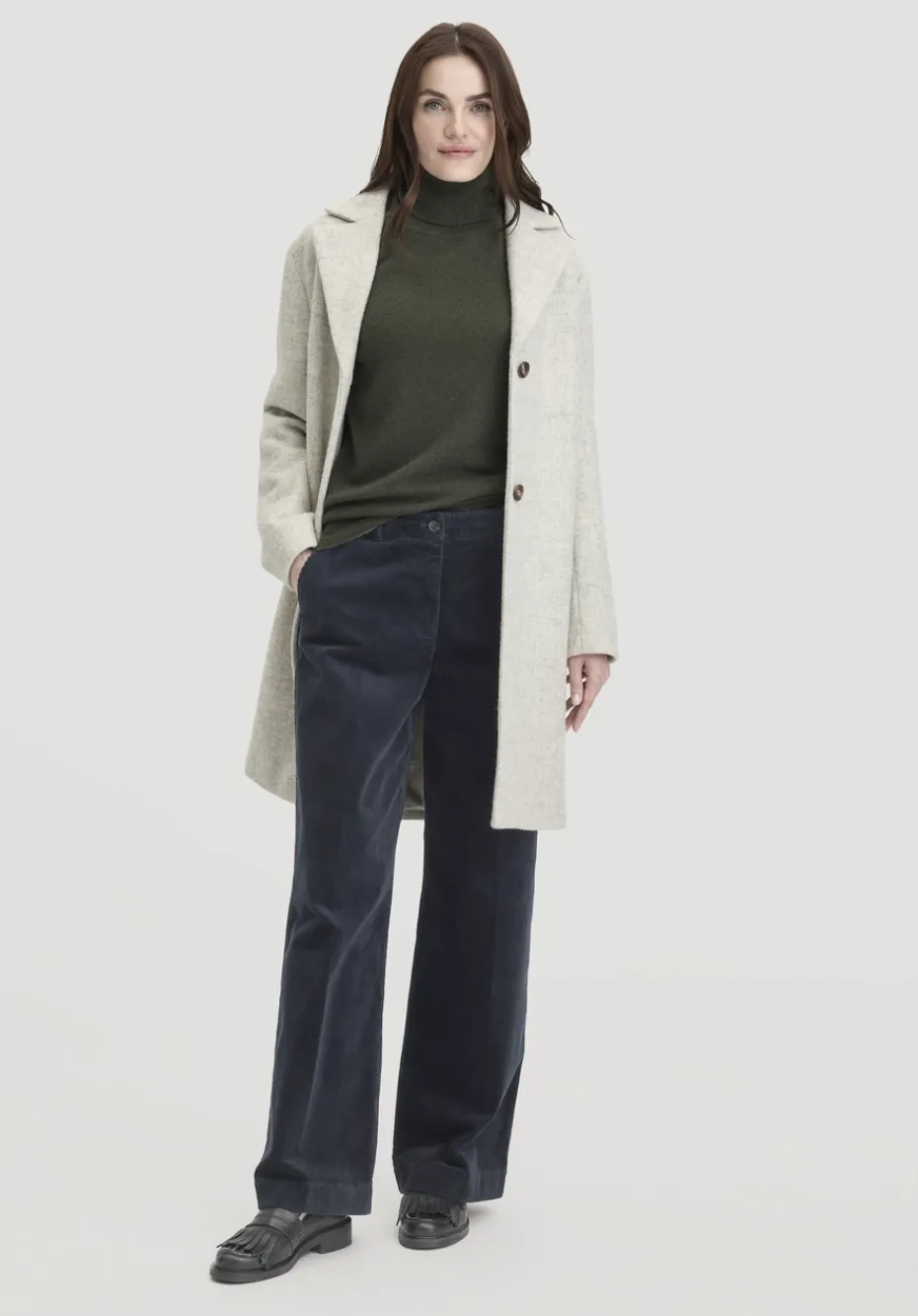 hessnatur Cordhose Wide Leg Relaxed aus Bio-Baumwolle von marine Online