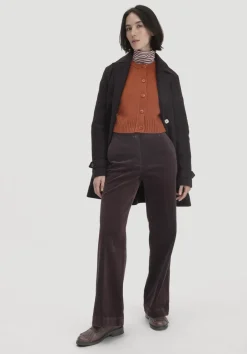 hessnatur Cordhose Wide Leg Relaxed aus Bio-Baumwolle von schwarzbeere Hot
