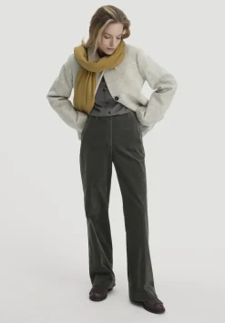hessnatur Cordhose Wide Leg Relaxed aus Bio-Baumwolle von tannengrün Hot